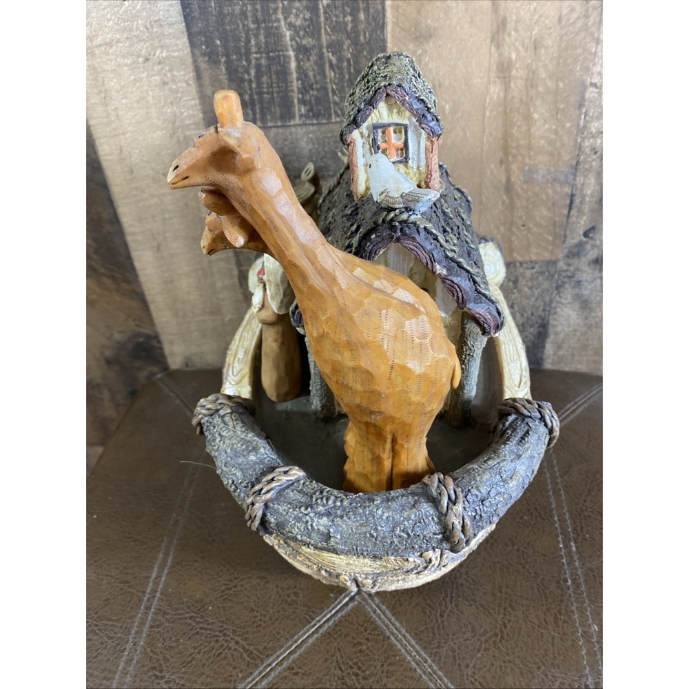 Noah's Ark Decor JCP Home Collection Home Christmas Hand Decorated Rustic Vtg - Picture 9 of 16